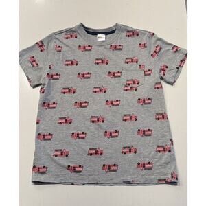 Hanna Andersson Kids Size‎ 10 140 Short Sleeve T Shirt Firetruck Tee 100% Cotton